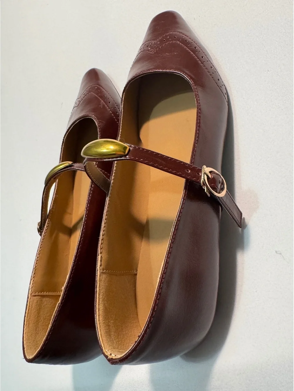 CHIKO Bevin Pointy Toe Wedge Mary Jane Shoes NWOT Size US 7.5 EU 38
